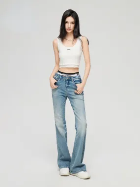 2-in-1 Flared Jeans