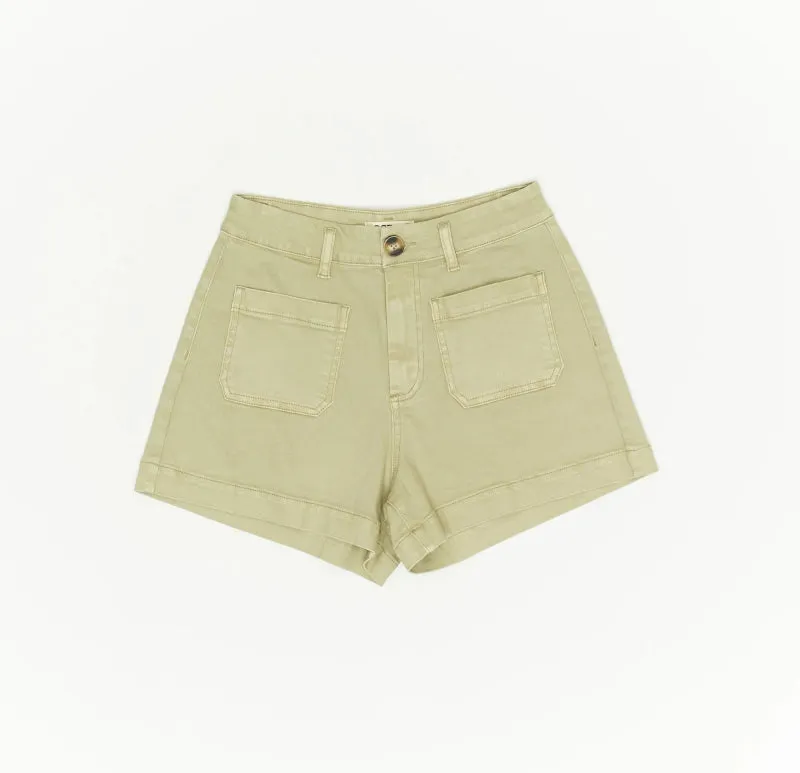 A-Line Shorts With Patch Pocket