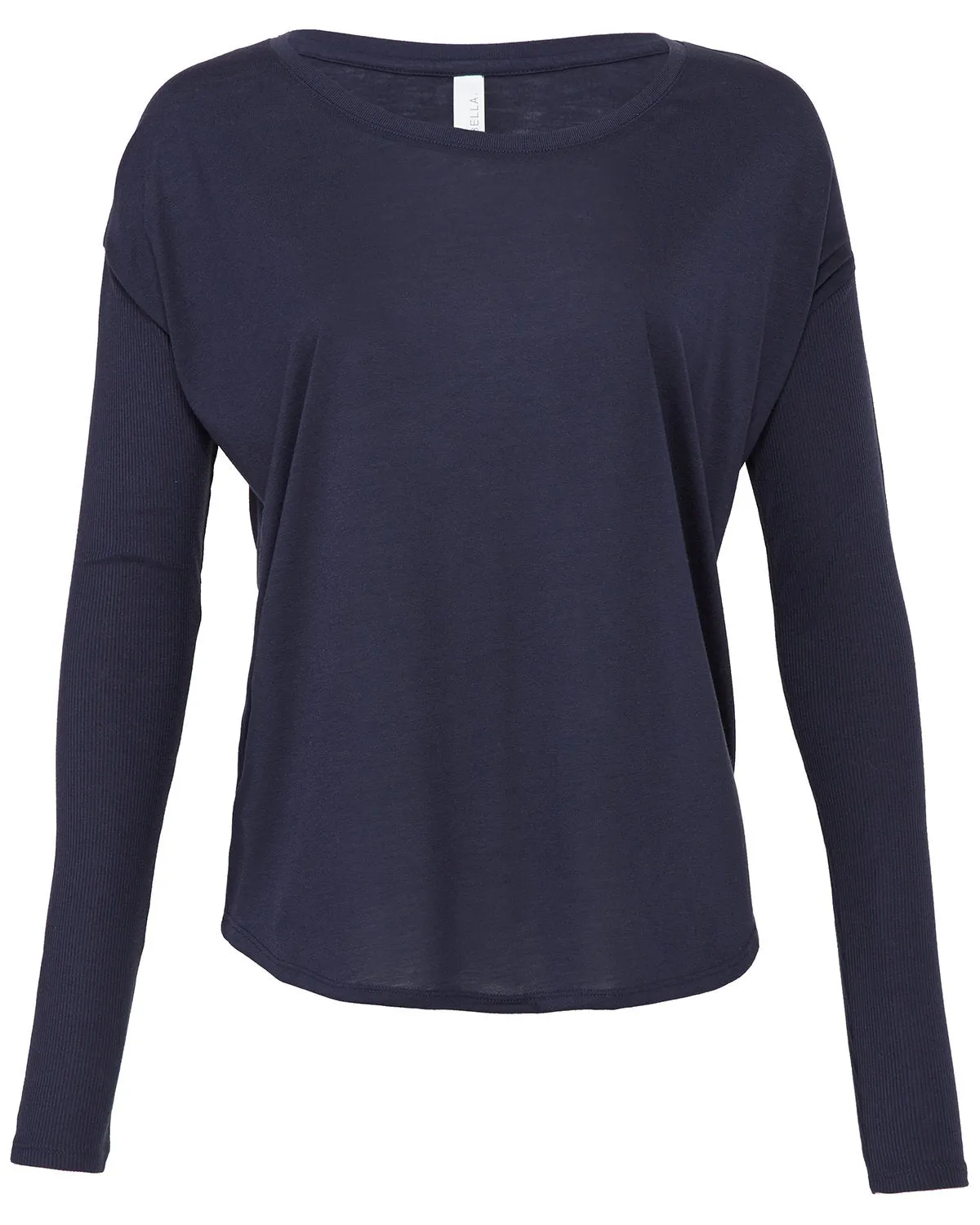 Bella   Canvas Ladies' Flowy Long-Sleeve T-Shirt with 2x1 Sleeves