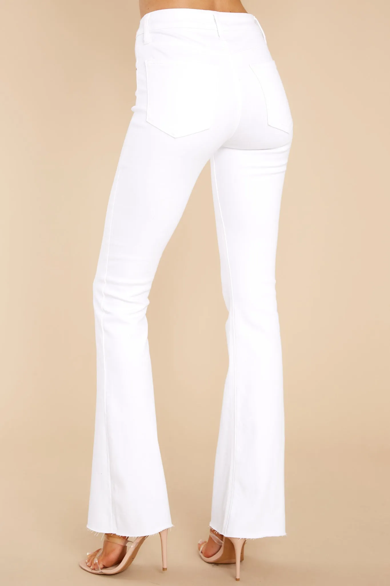 Bringing These Everywhere White Flare Jeans