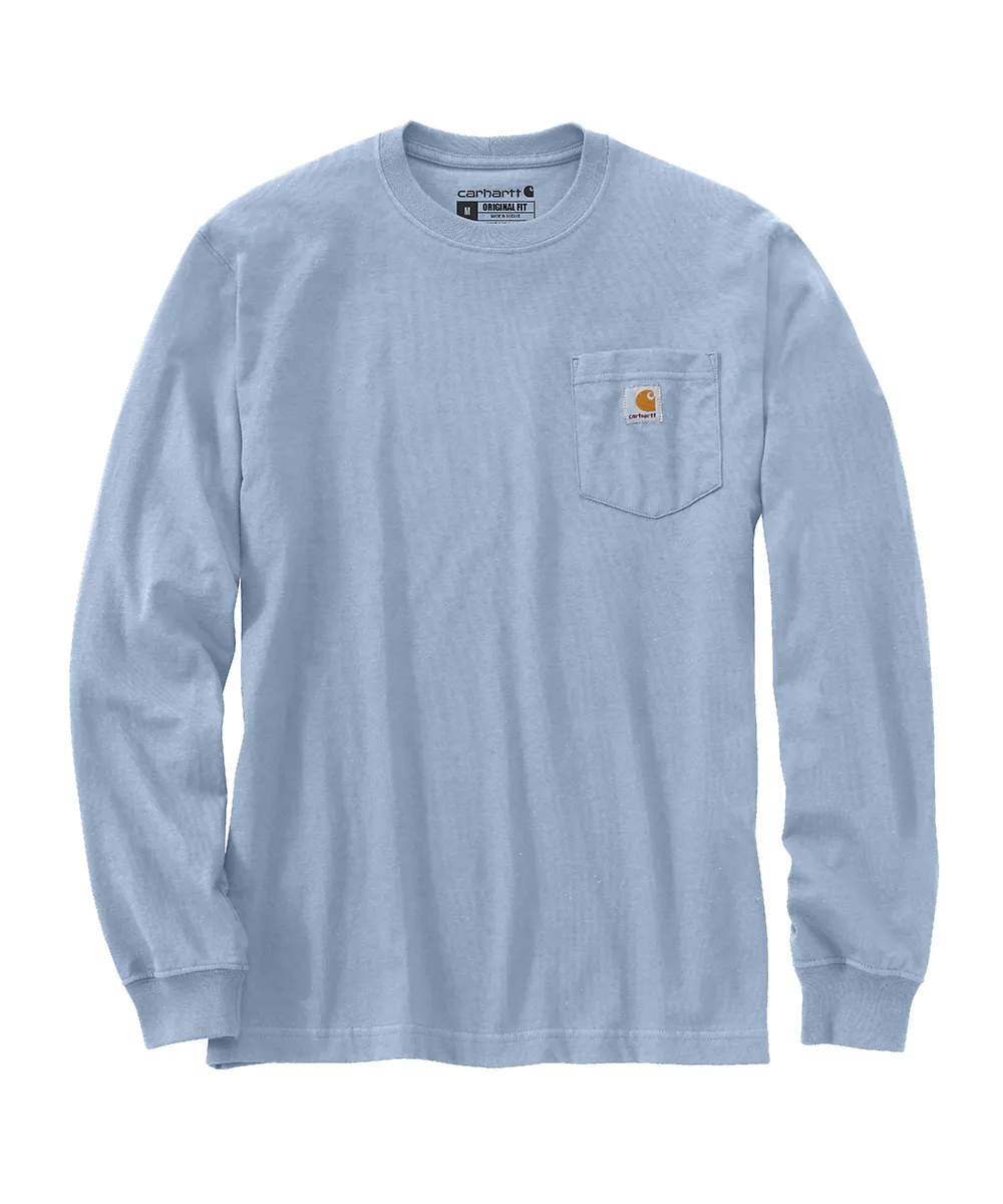 Carhartt K126 Long Sleeve Workwear T-Shirt - Fog Blue