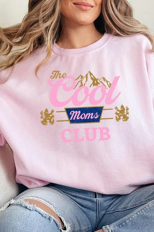 COLOR BEAR "The Cool Moms Club" Graphic Fleece Sweatshirts