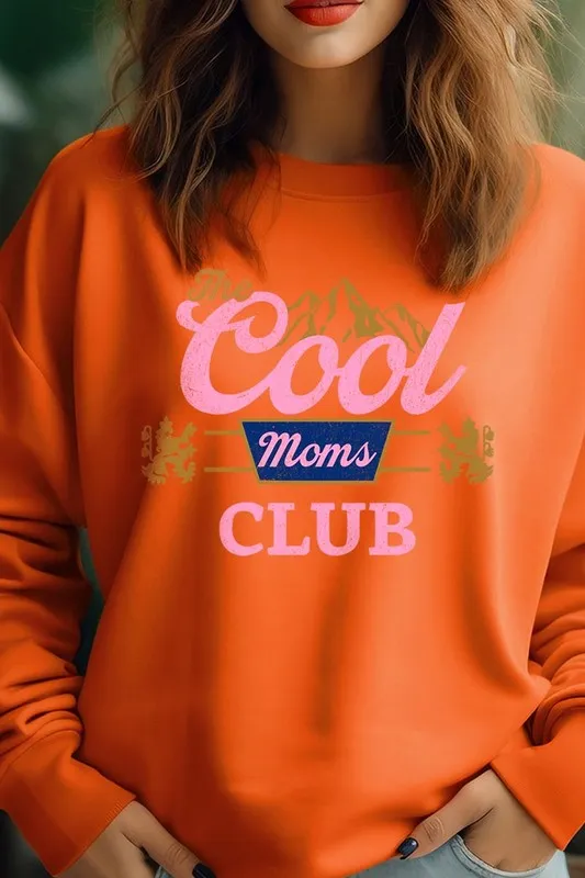 COLOR BEAR "The Cool Moms Club" Graphic Fleece Sweatshirts