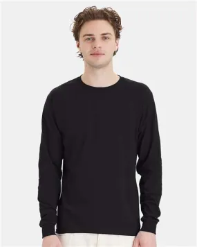 Custom Embroidered - Hanes - Essential-T Long Sleeve T-Shirt - Black - 5286