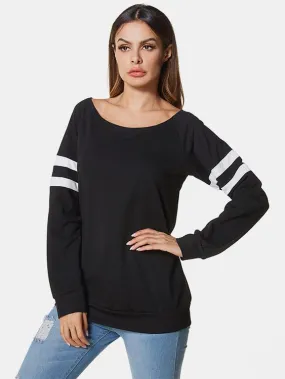 Custom Round Neck Stripe Long Sleeve T-Shirts