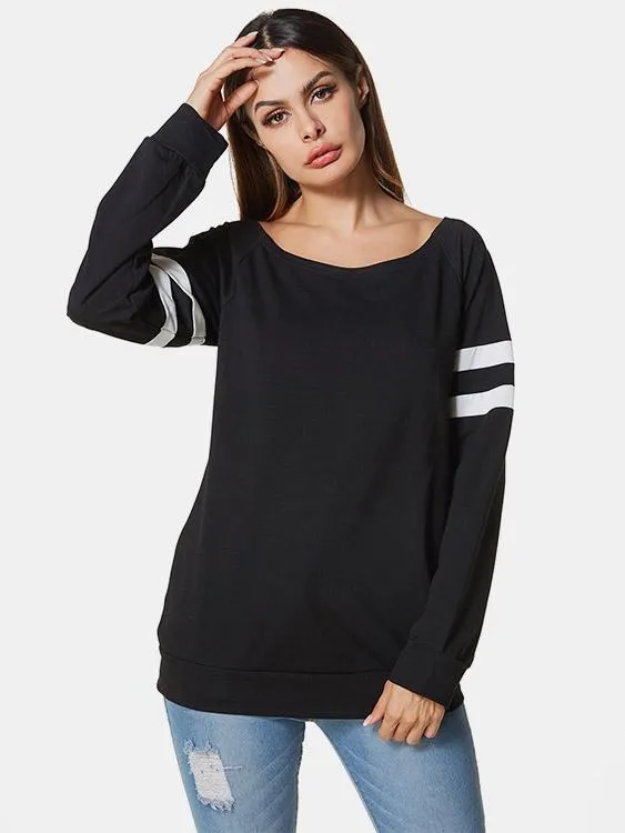 Custom Round Neck Stripe Long Sleeve T-Shirts