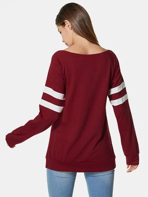 Custom Round Neck Stripe Long Sleeve T-Shirts