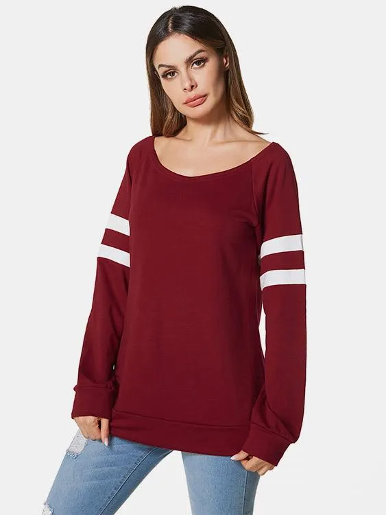 Custom Round Neck Stripe Long Sleeve T-Shirts