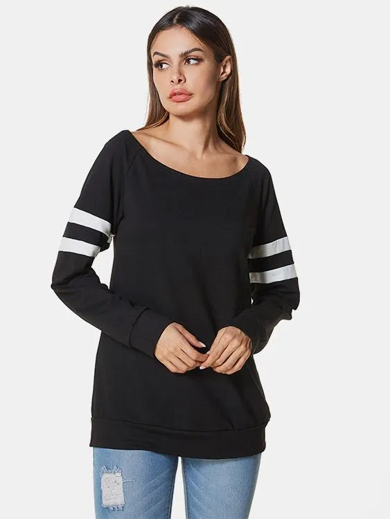 Custom Round Neck Stripe Long Sleeve T-Shirts