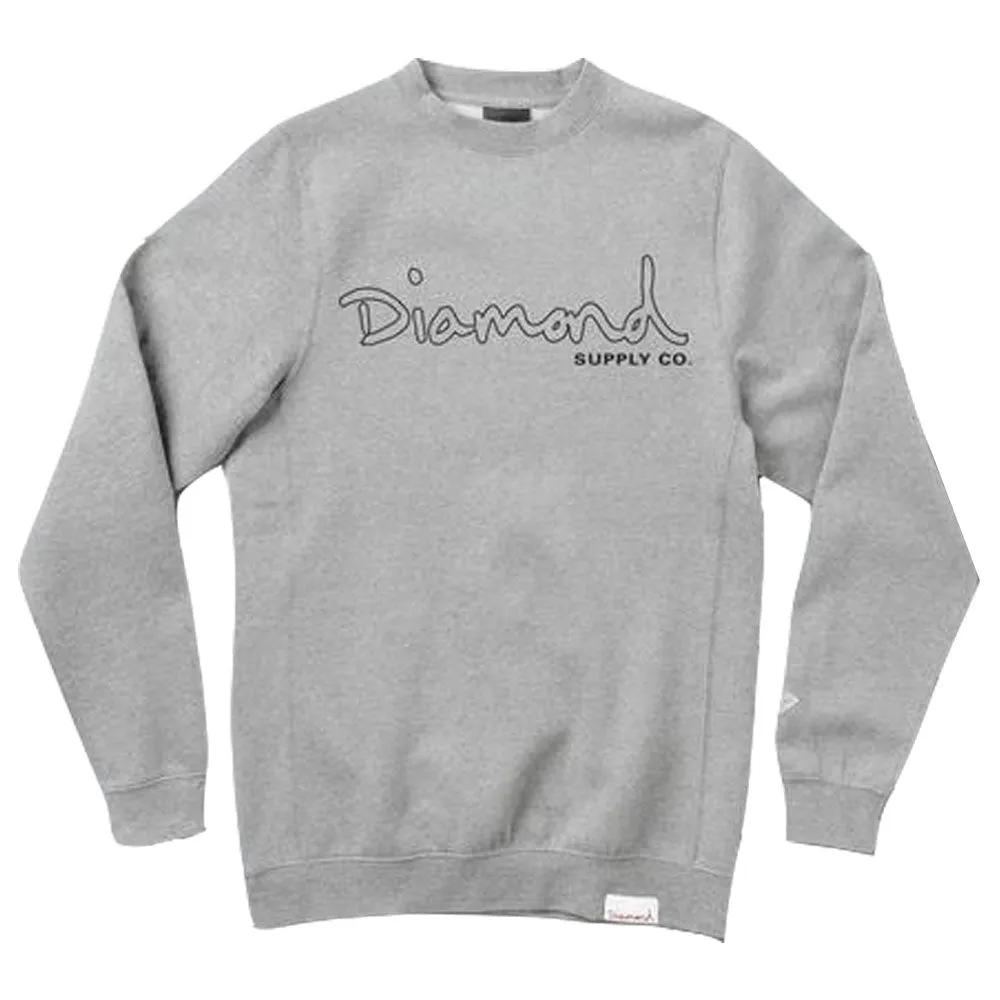 Diamond Supply Co OG Script Trace Sweatshirt Heather Grey