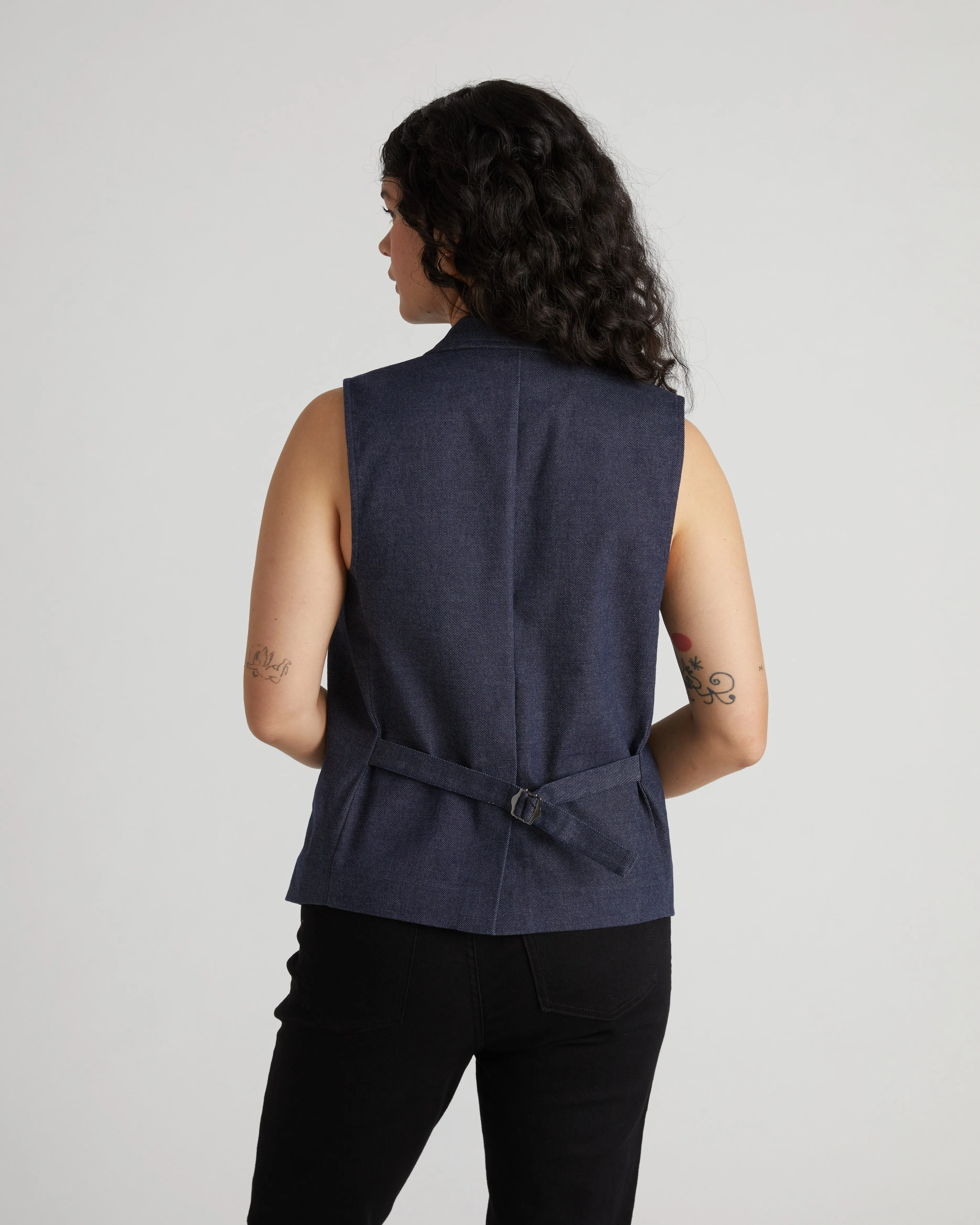 Edwin Denim Look Vest - Dark Indigo