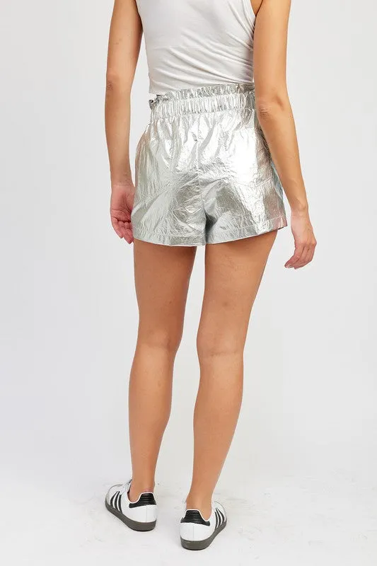 Emory Park PAPERBAG METALLIC SHORTS