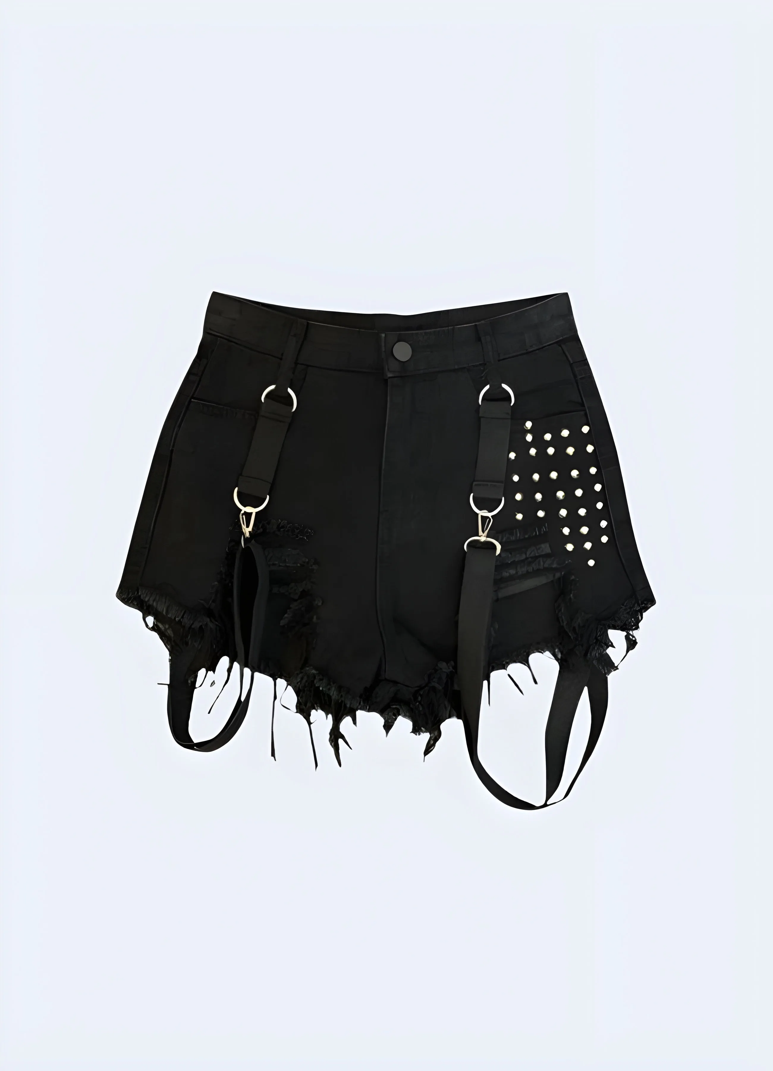 Female Goth Denim Shorts