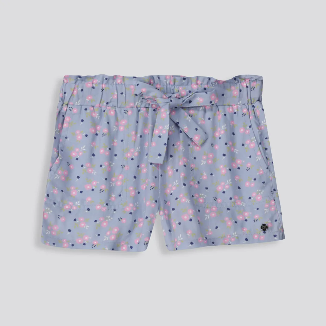 Girls Paperbag Shorts _ 153423 _ Blue