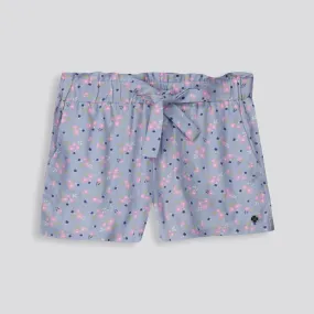 Girls Paperbag Shorts _ 153423 _ Blue