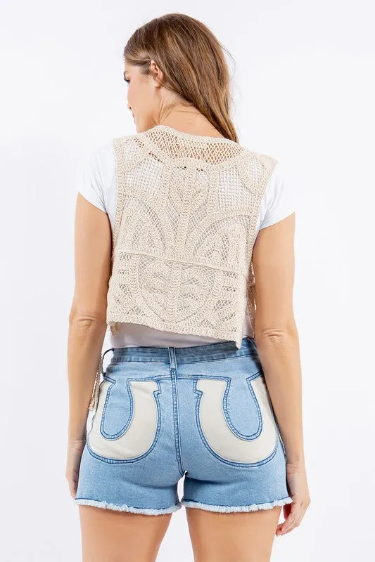 Horseshoe Denim Shorts