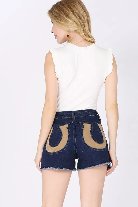 Horseshoe Denim Shorts