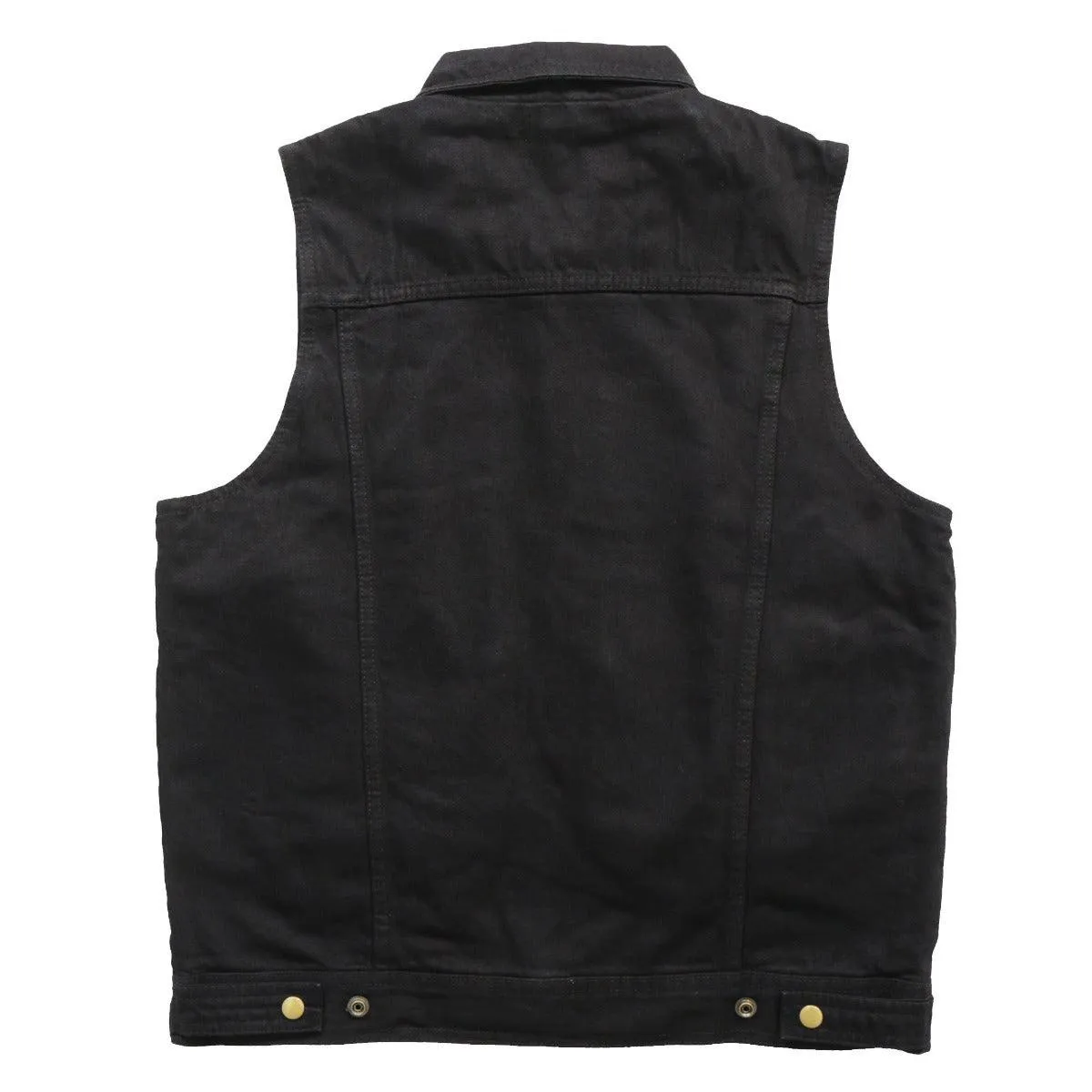 Hot Leathers Men's Black Denim Vest