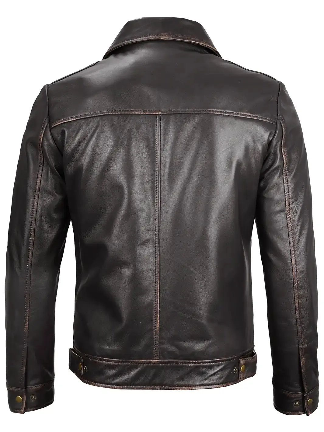 John Wick Mens Dark Brown Motorcycle Leather Jacket