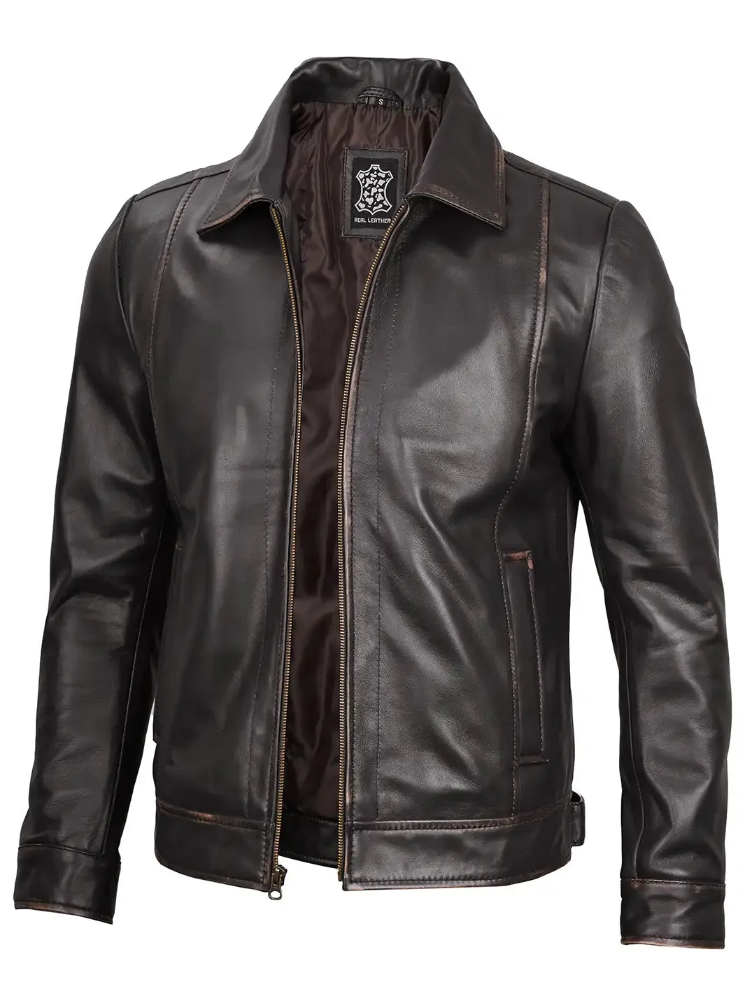 John Wick Mens Dark Brown Motorcycle Leather Jacket