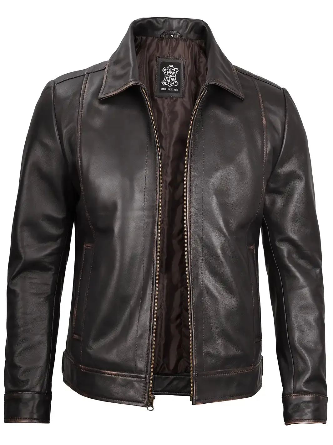 John Wick Mens Dark Brown Motorcycle Leather Jacket