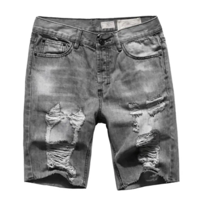 Men's Casual Ripped Denim Shorts