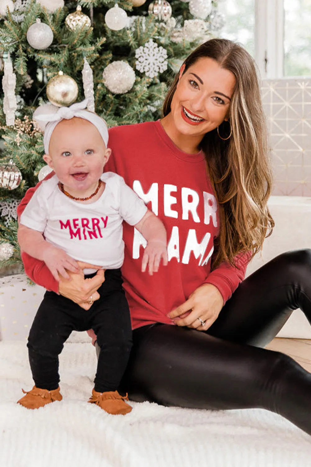 MERRY MAMA Long Sleeve Pullover Sweatshirt