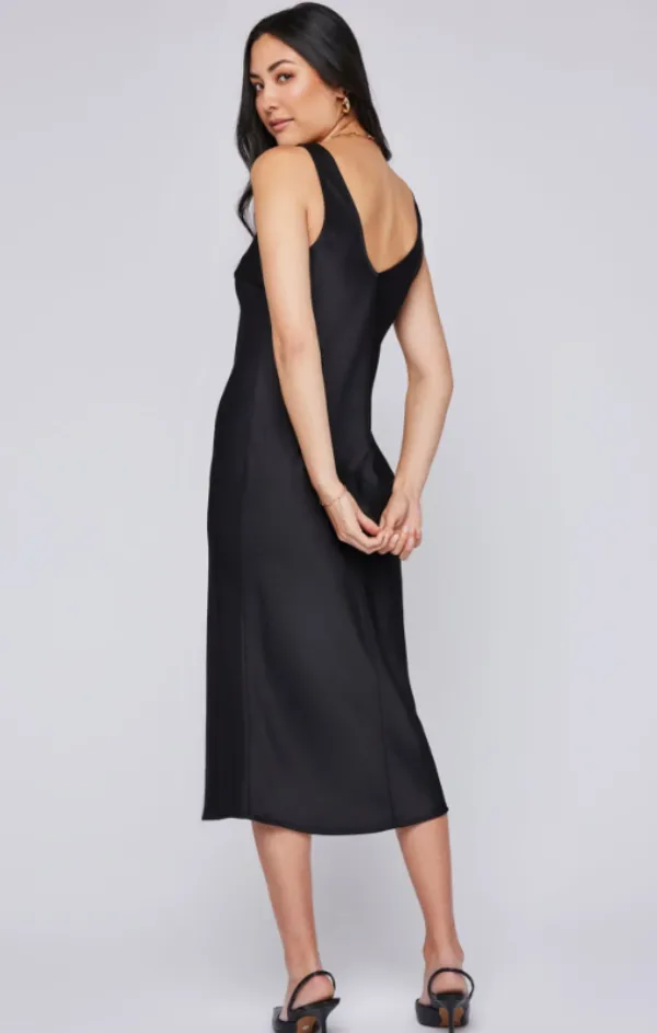 Odette Satin Midi Dress