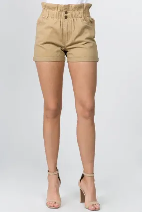 Ready for Anything Twill Shorts - Khaki