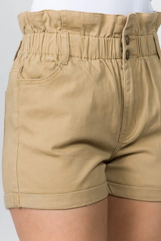 Ready for Anything Twill Shorts - Khaki