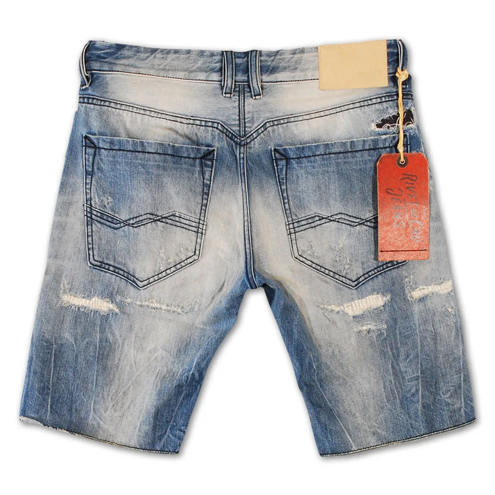 Rivet De Cru Sky Dream Blue Denim Shorts