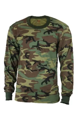 Rothco Long Sleeve T-Shirt - Woodland - Large