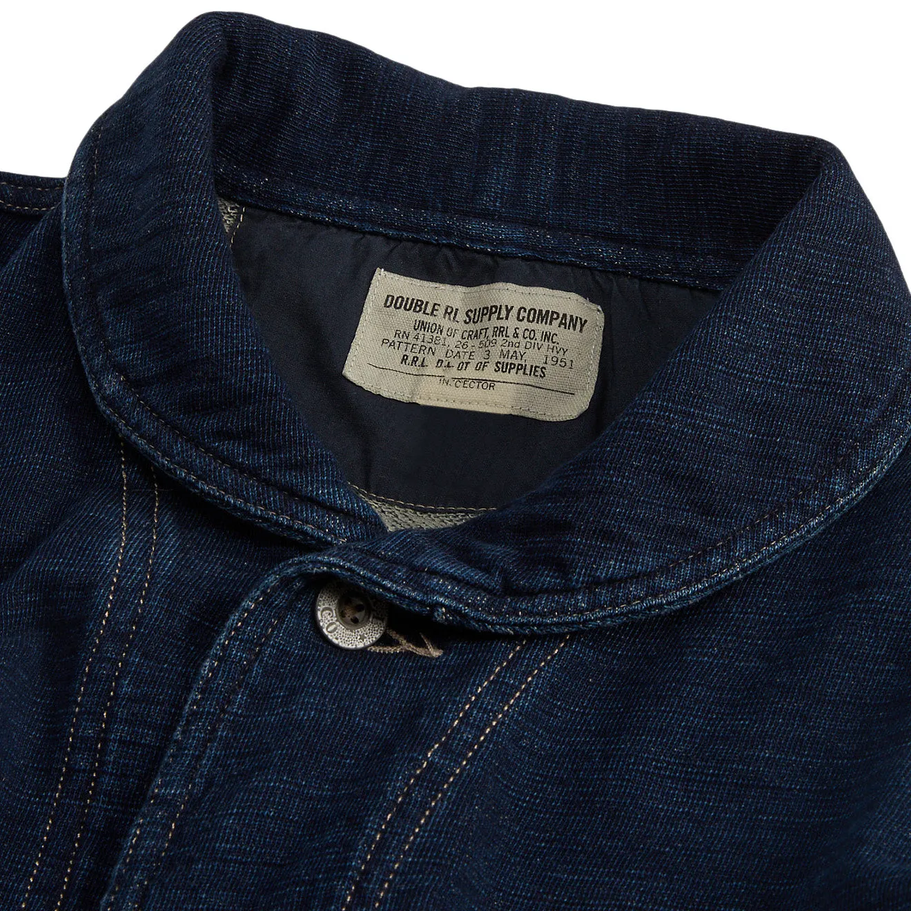 RRL by Ralph Lauren Indigo French Terry Jacket Indigo