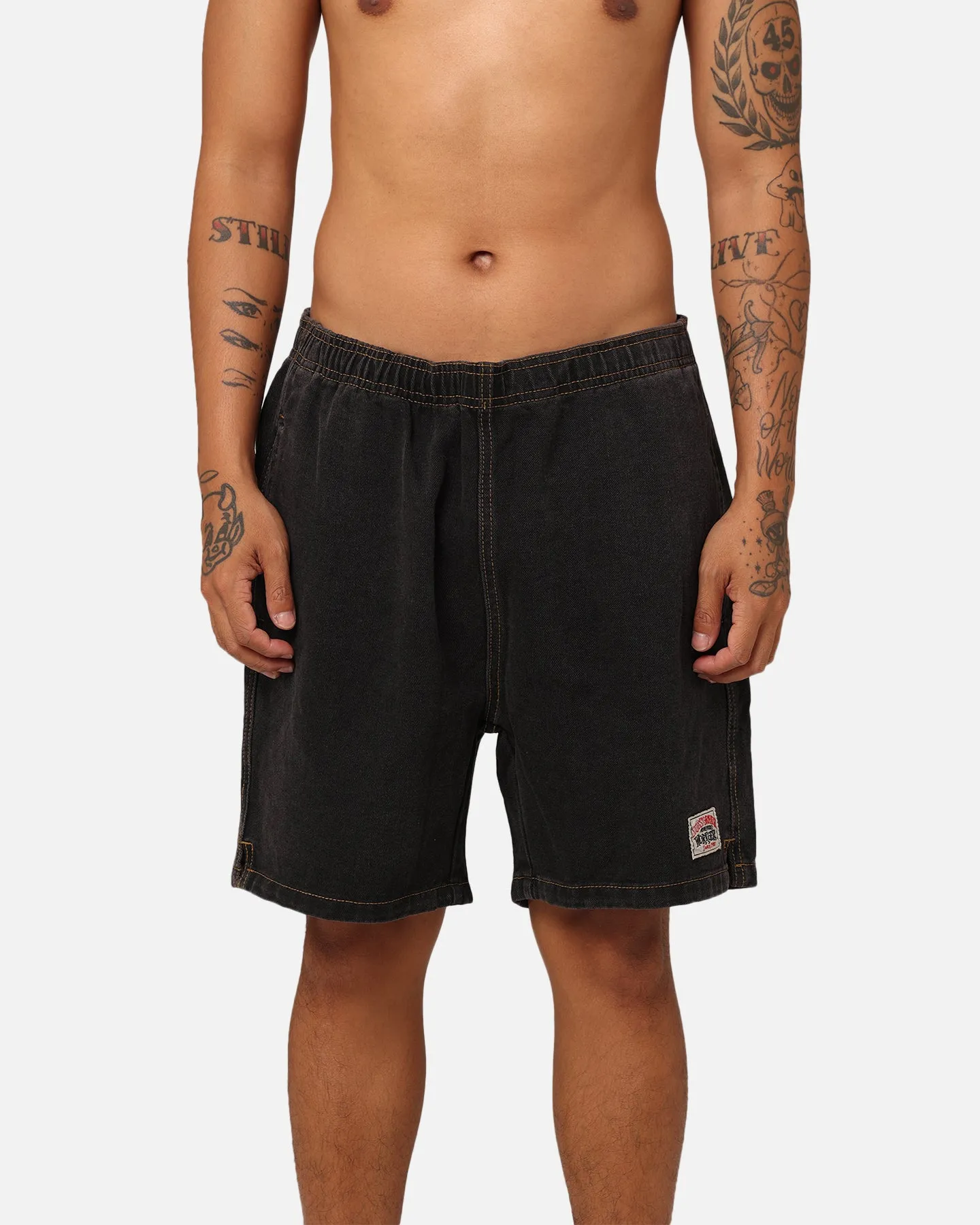 Stussy Workgear Denim Shorts Black Denim