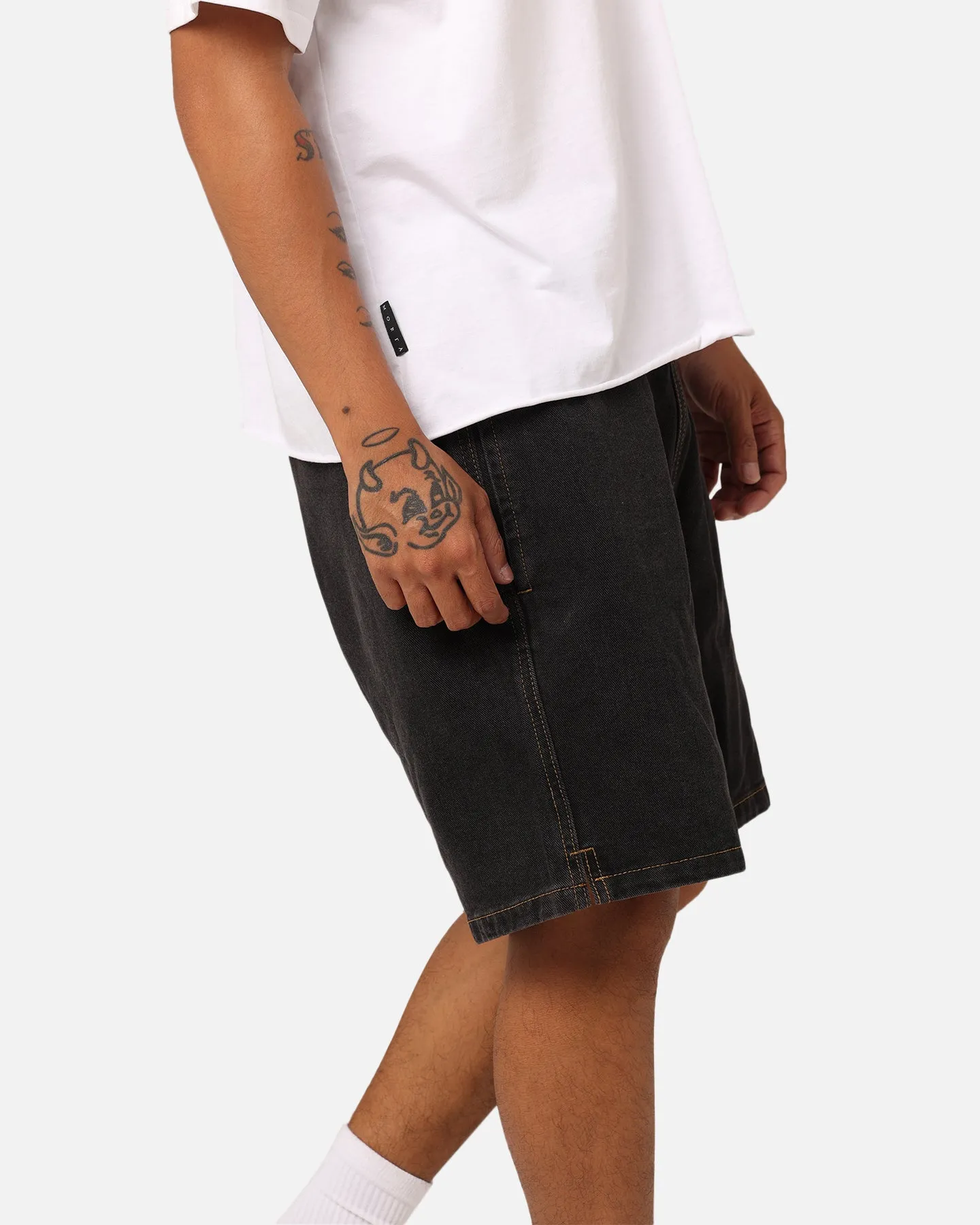 Stussy Workgear Denim Shorts Black Denim