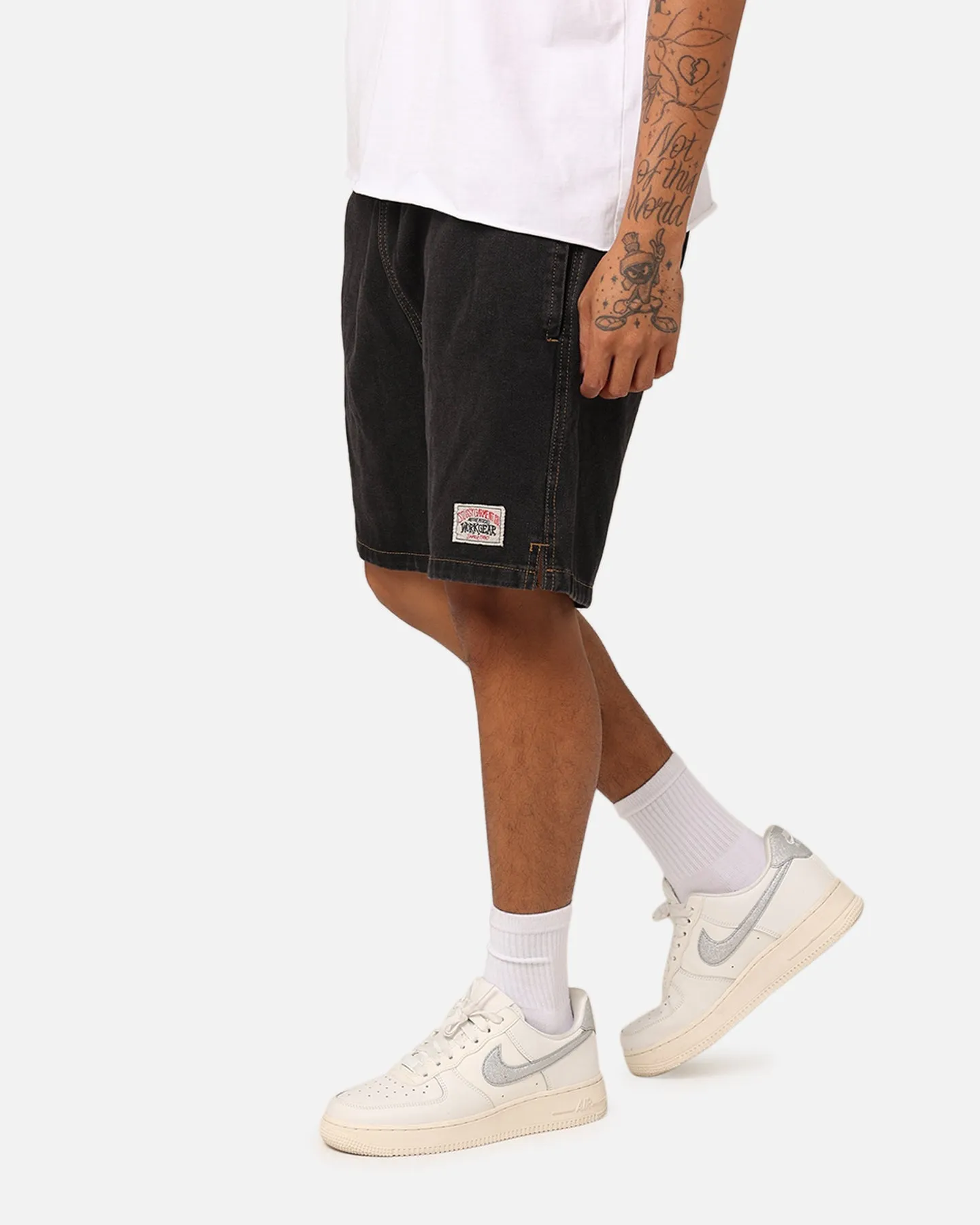 Stussy Workgear Denim Shorts Black Denim