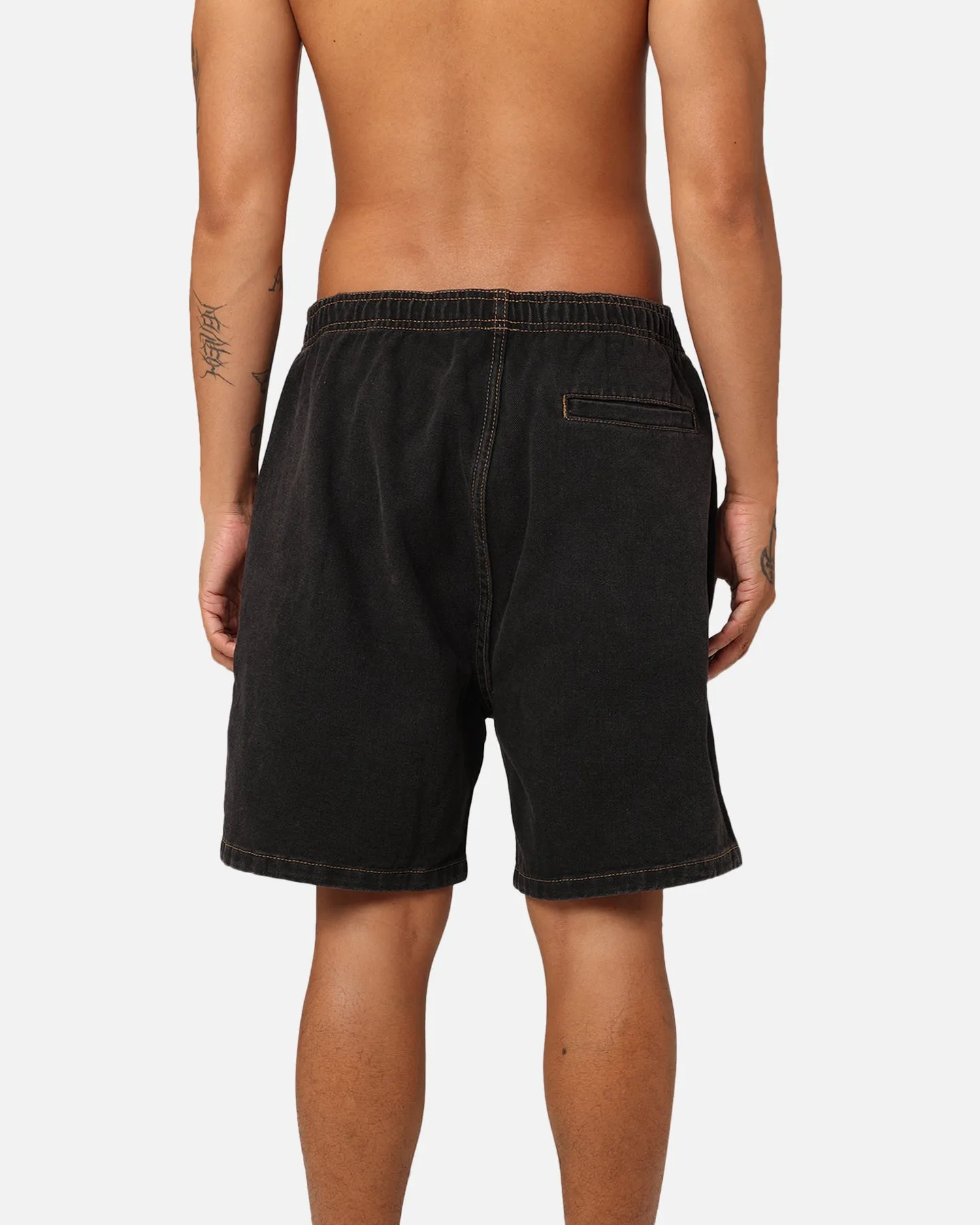 Stussy Workgear Denim Shorts Black Denim