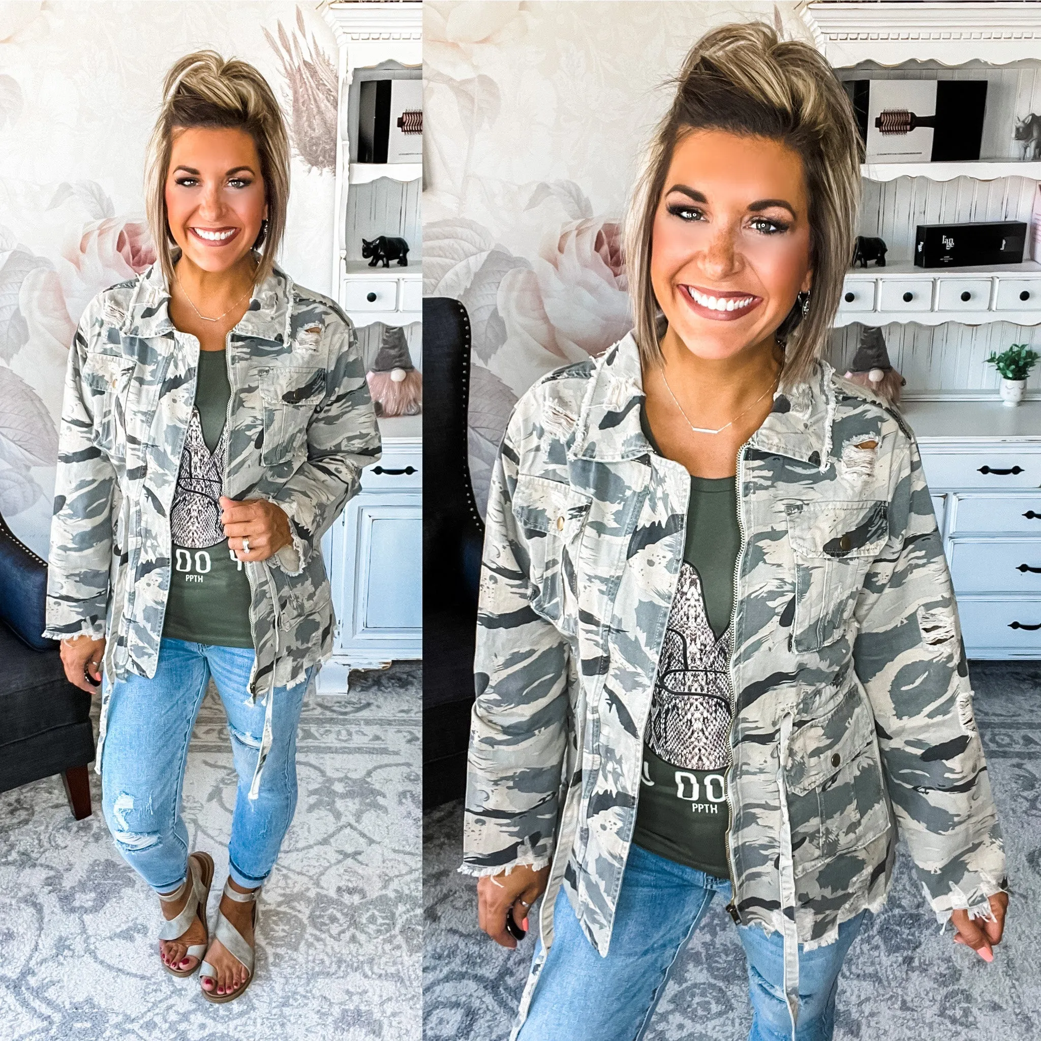 Sweet Caroline Camo Jacket