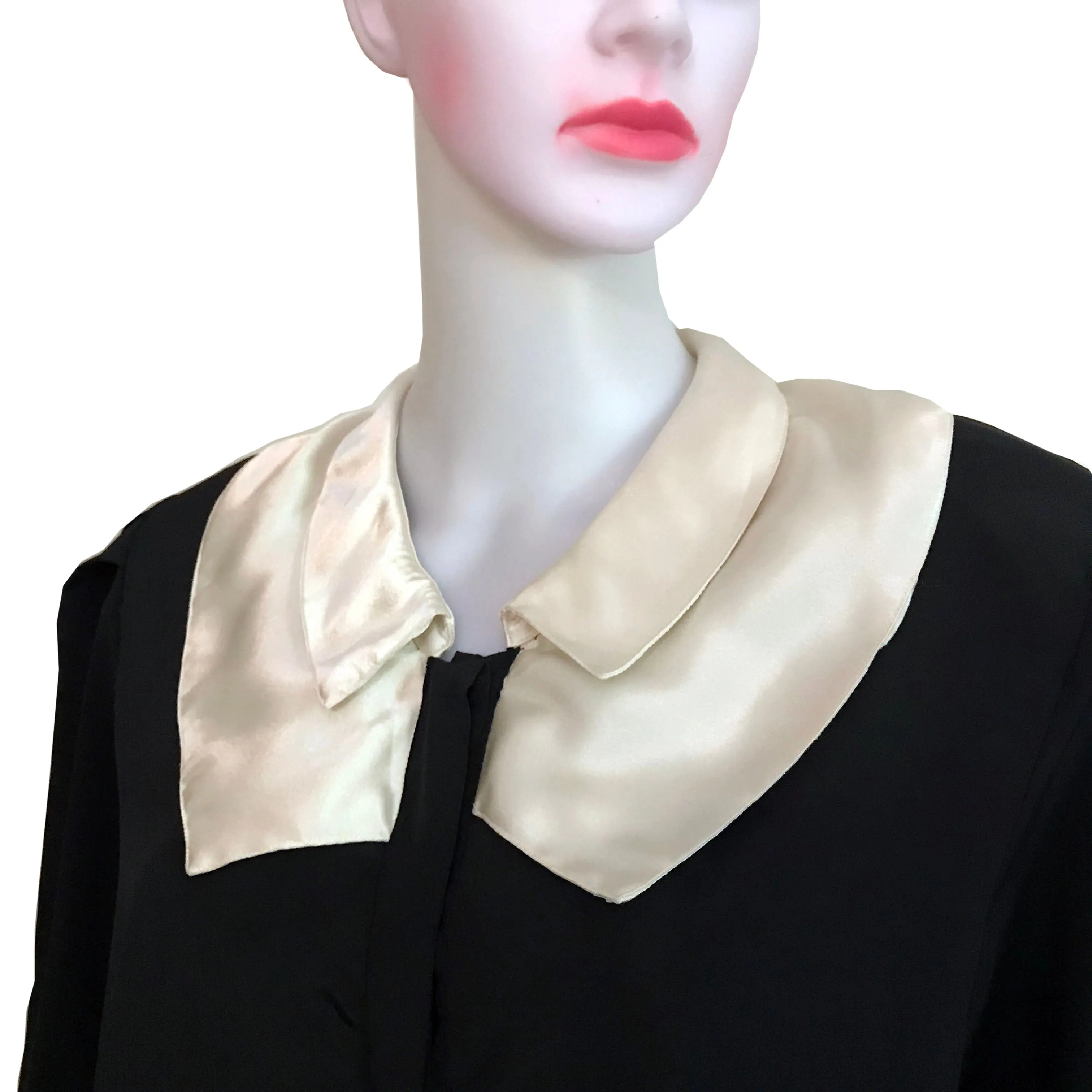 Vintage 1980s Tess Black & White Blouse