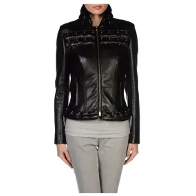 Women Genuine Leather Motorcycle Fashion Jacket