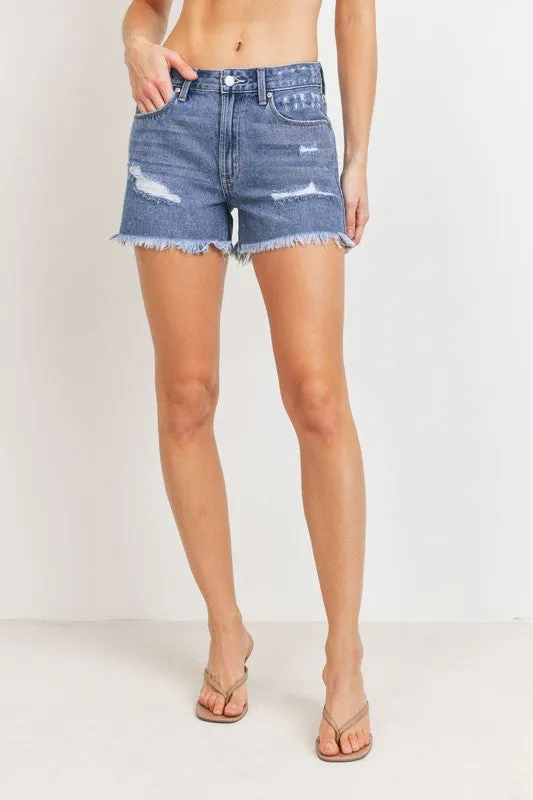 WOMEN'S CAT SCRATCH H-LINE JEAN SHORTS