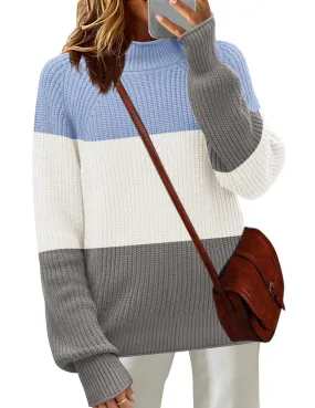 Zeagoo Women's 2024 Fall Turtleneck Sweaters Loose Knit Pullover